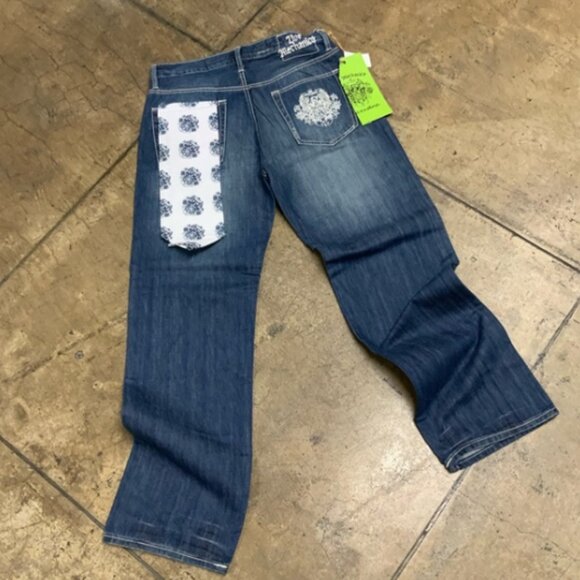Men's Live Mechanics Blue Sandblast Denim Pants